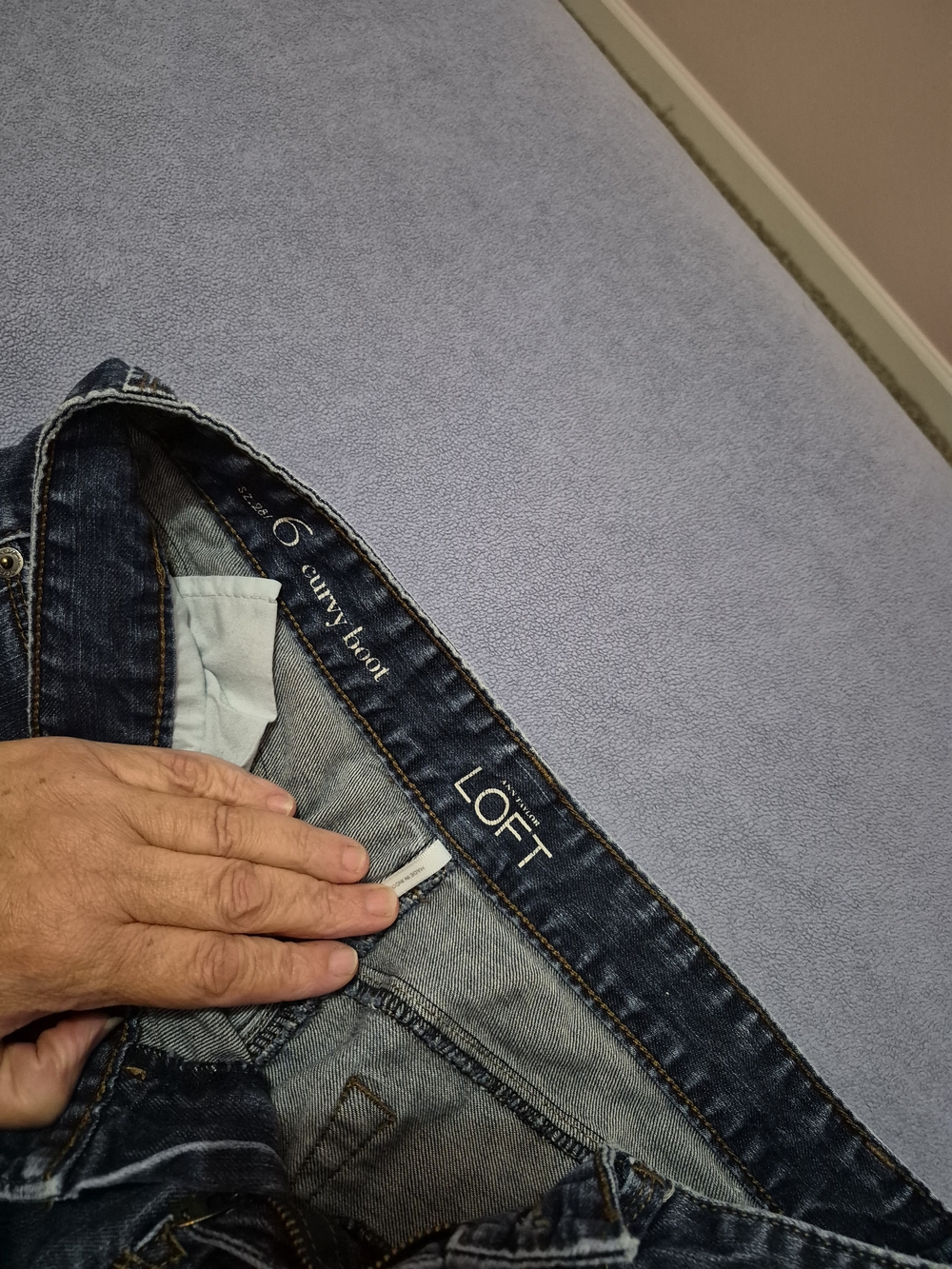 LOFT Men's Dark Blue Bootcut Jeans